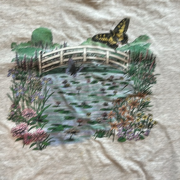 Vtg Day Breeze floral butterfly T shirt - Picture 2 of 5